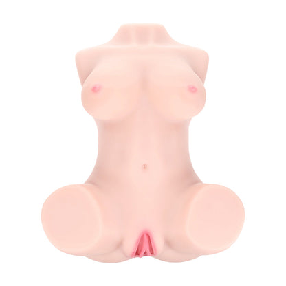 SHOTS - XKIN BODYFORMS AVA MONROE DUAL ENTRY VIBRATING MASTURBATOR WITH INTERCHANGEABLE SLEEVE BEIGE