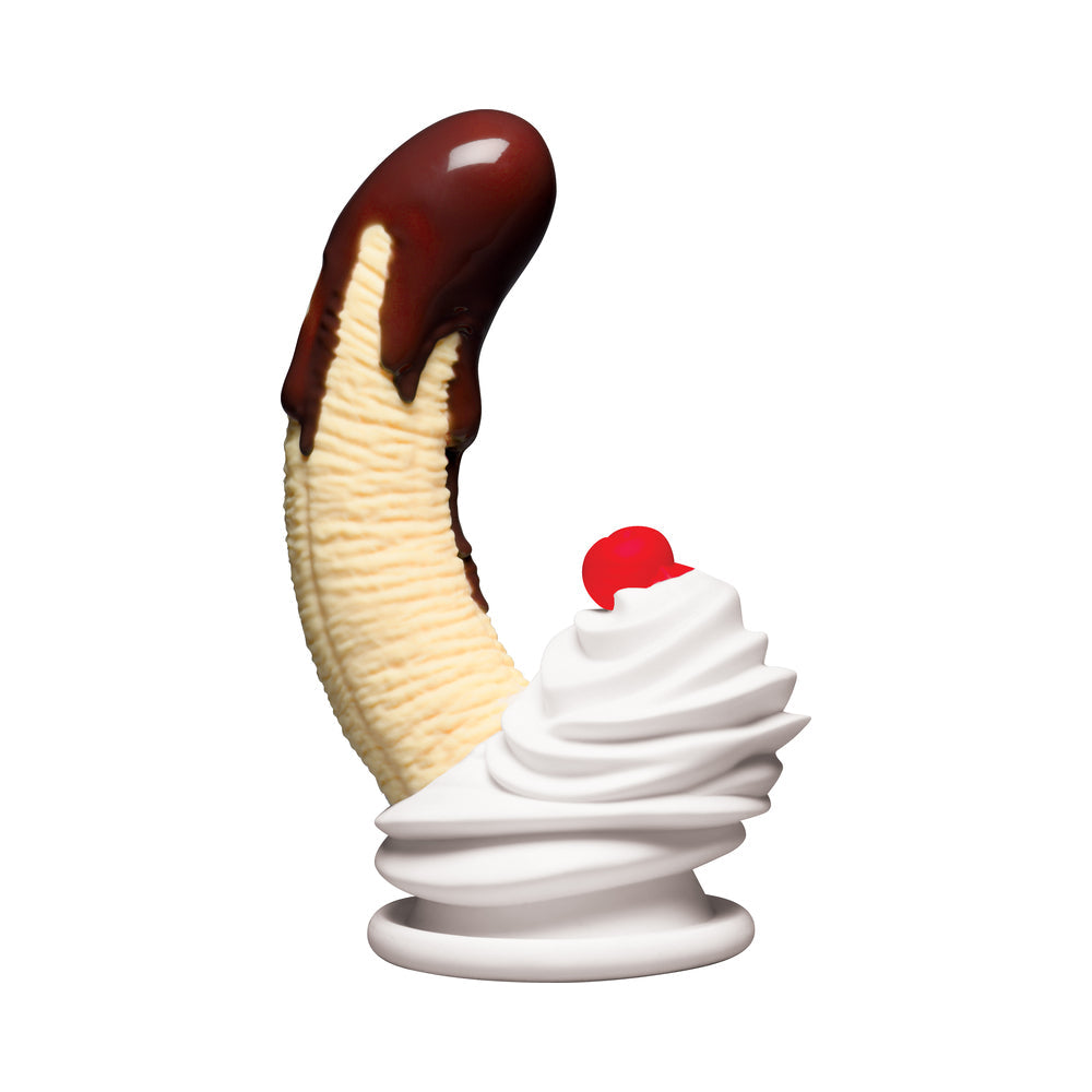 CURVE NOVELTIES - SIMPLY SWEET CHOCOLATE DIPPED BANANA SPLIT PREMIUM SILICONE DILDO