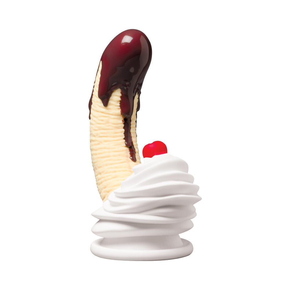 CURVE NOVELTIES - SIMPLY SWEET CHOCOLATE DIPPED BANANA SPLIT PREMIUM SILICONE DILDO