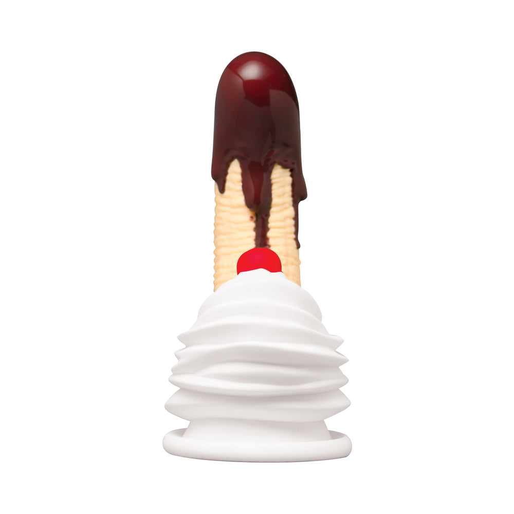 CURVE NOVELTIES - SIMPLY SWEET CHOCOLATE DIPPED BANANA SPLIT PREMIUM SILICONE DILDO