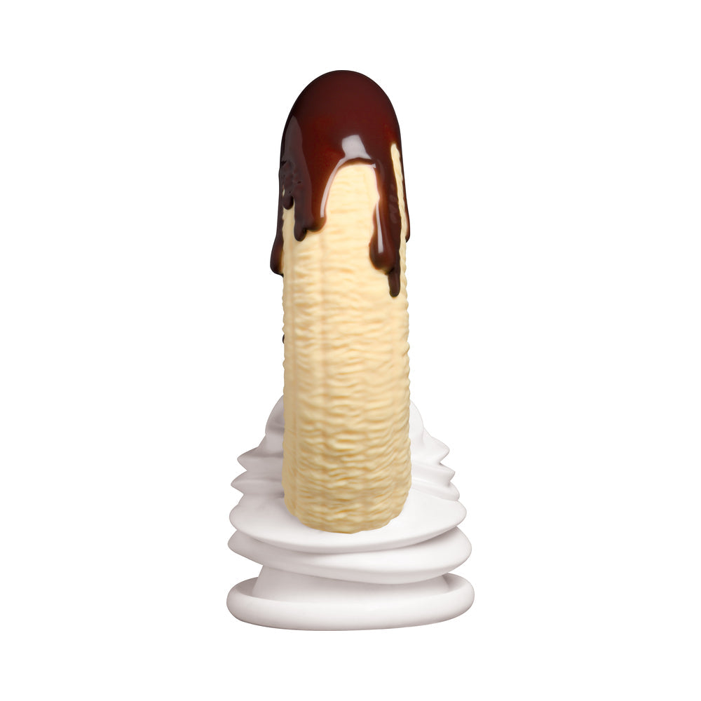 CURVE NOVELTIES - SIMPLY SWEET CHOCOLATE DIPPED BANANA SPLIT PREMIUM SILICONE DILDO