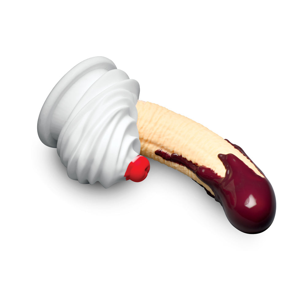 CURVE NOVELTIES - SIMPLY SWEET CHOCOLATE DIPPED BANANA SPLIT PREMIUM SILICONE DILDO