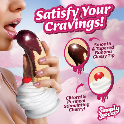 CURVE NOVELTIES - SIMPLY SWEET CHOCOLATE DIPPED BANANA SPLIT PREMIUM SILICONE DILDO