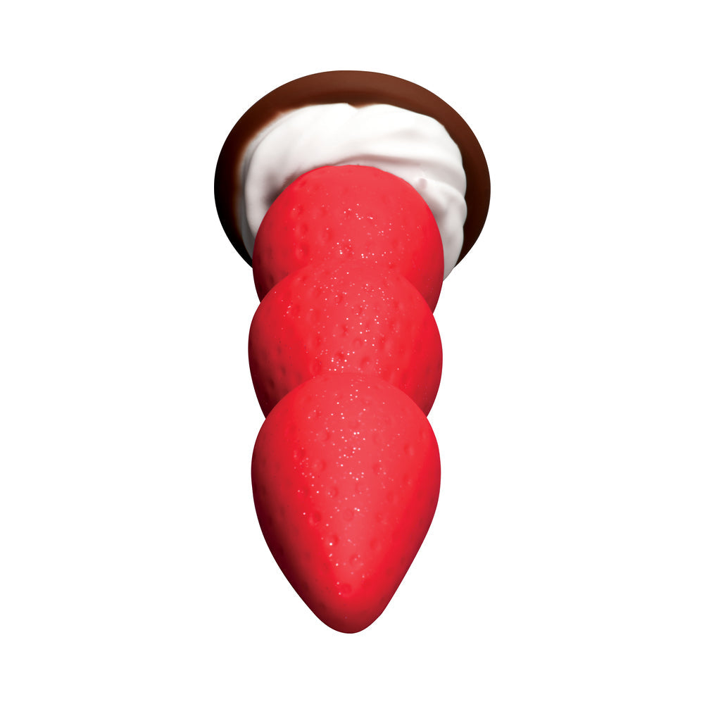 CURVE NOVELTIES - SIMPLY SWEET STRAWBERRY SWEET CREAM PREMIUM SILICONE DILDO