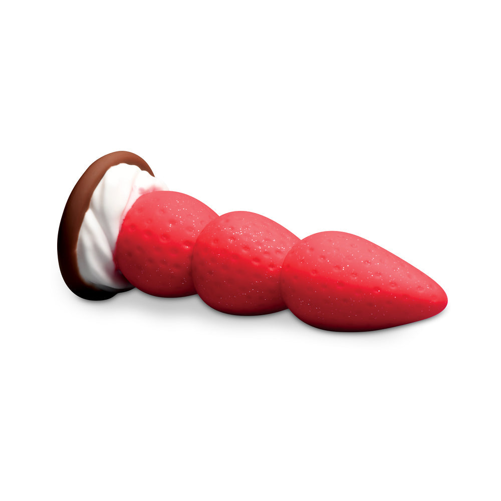 CURVE NOVELTIES - SIMPLY SWEET STRAWBERRY SWEET CREAM PREMIUM SILICONE DILDO