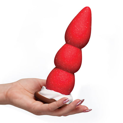 CURVE NOVELTIES - SIMPLY SWEET STRAWBERRY SWEET CREAM PREMIUM SILICONE DILDO