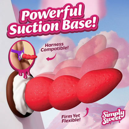 CURVE NOVELTIES - SIMPLY SWEET STRAWBERRY SWEET CREAM PREMIUM SILICONE DILDO