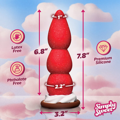 CURVE NOVELTIES - SIMPLY SWEET STRAWBERRY SWEET CREAM PREMIUM SILICONE DILDO