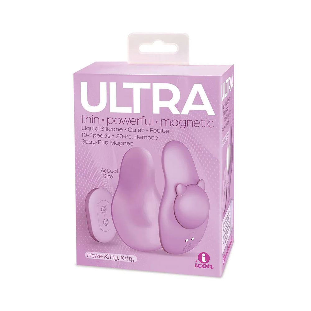 ICON BRANDS - ULTRA PANTY VIBE HERE KITTY, KITTY PURPLE