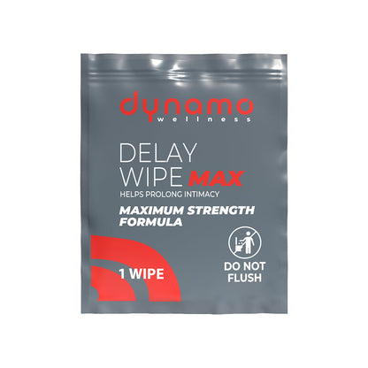DYNAMO WELLNESS - MAXIMUM STRENGTH DELAY WIPE 7.5% - 6 PACK