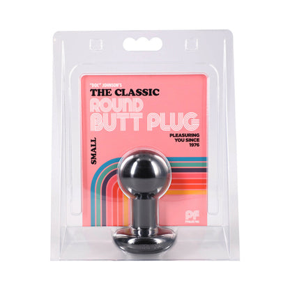 DOC JOHNSON - THE CLASSIC ROUND BUTT PLUG BLACK SMALL