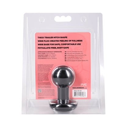 DOC JOHNSON - THE CLASSIC ROUND BUTT PLUG BLACK SMALL