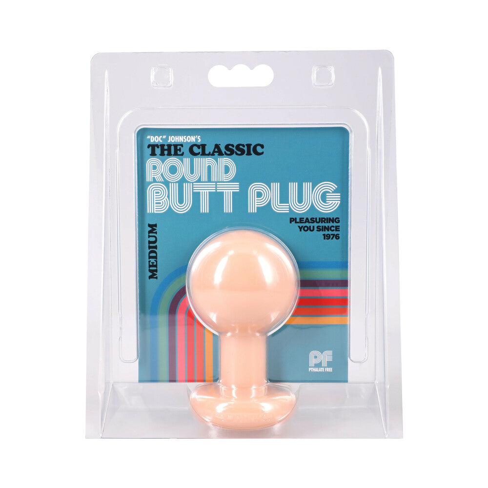 DOC JOHNSON - THE CLASSIC ROUND BUTT PLUG CREAM MEDIUM