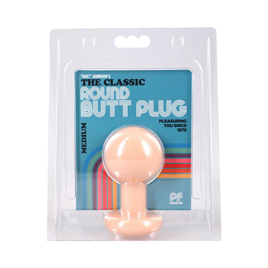 DOC JOHNSON - THE CLASSIC ROUND BUTT PLUG CREAM MEDIUM