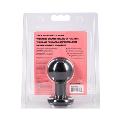 DOC JOHNSON - THE CLASSIC ROUND BUTT PLUG BLACK MEDIUM