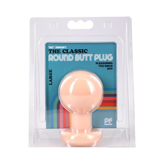 DOC JOHNSON - THE CLASSIC ROUND BUTT PLUG CREAM LARGE