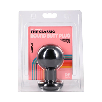 DOC JOHNSON - THE CLASSIC ROUND BUTT PLUG BLACK LARGE