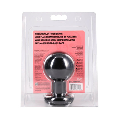 DOC JOHNSON - THE CLASSIC ROUND BUTT PLUG BLACK LARGE