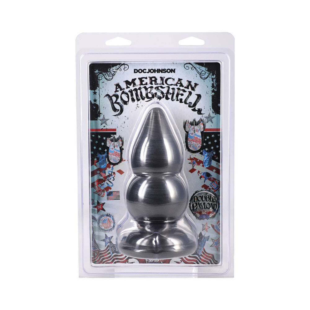 DOC JOHNSON - AMERICAN BOMBSHELL DOUBLE PAYLOAD GUN METAL