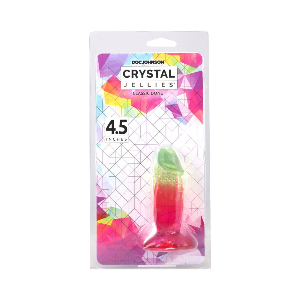 DOC JOHNSON - CRYSTAL JELLIES 4.5 IN. DONG RAINBOW