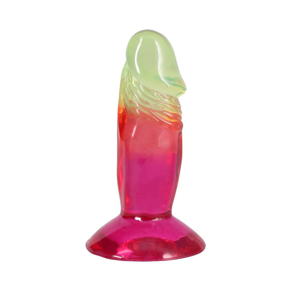 DOC JOHNSON - CRYSTAL JELLIES 4.5 IN. DONG RAINBOW