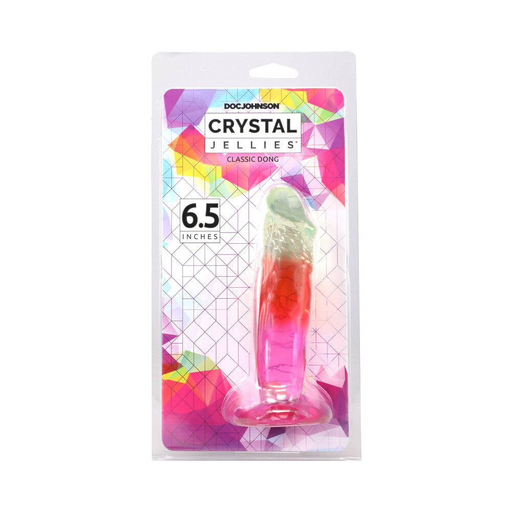 DOC JOHNSON - CRYSTAL JELLIES 6.5 IN. DONG RAINBOW