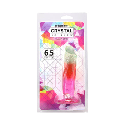 DOC JOHNSON - CRYSTAL JELLIES 6.5 IN. DONG RAINBOW