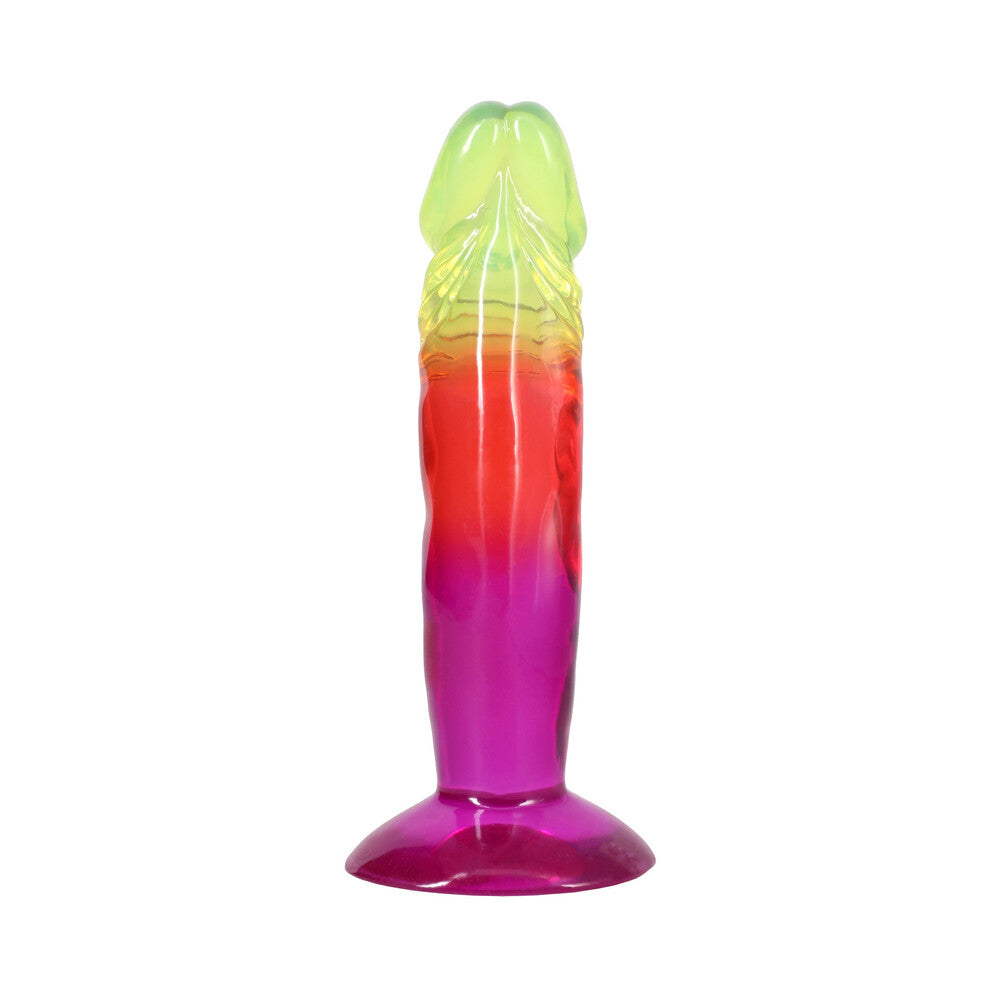 DOC JOHNSON - CRYSTAL JELLIES 6.5 IN. DONG RAINBOW