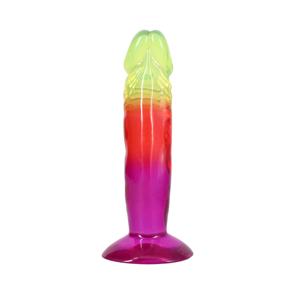 DOC JOHNSON - CRYSTAL JELLIES 6.5 IN. DONG RAINBOW