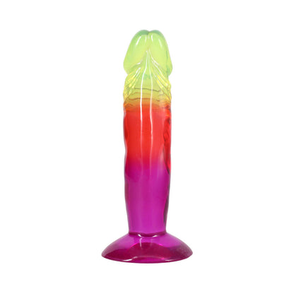 DOC JOHNSON - CRYSTAL JELLIES 6.5 IN. DONG RAINBOW