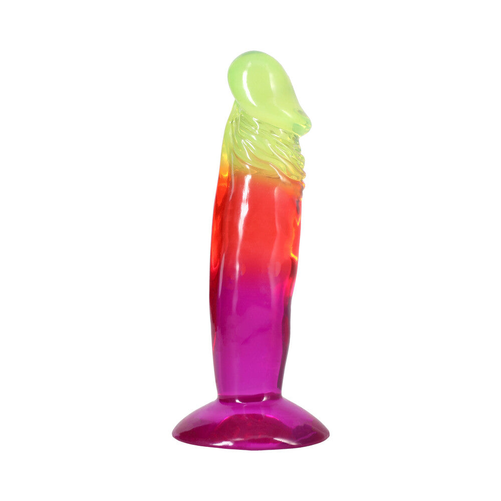 DOC JOHNSON - CRYSTAL JELLIES 6.5 IN. DONG RAINBOW
