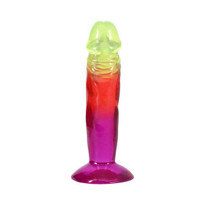 DOC JOHNSON - CRYSTAL JELLIES 6.5 IN. DONG RAINBOW