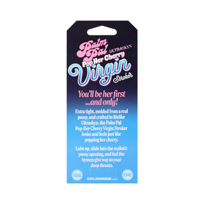 DOC JOHNSON - PALM PAL VIRGIN STROKER WITH POP HER CHERRY JUICE VANILLA