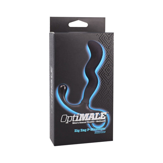 DOC JOHNSON - OPTIMALE ZIG ZAG SILICONE P-MASSAGER BLACK