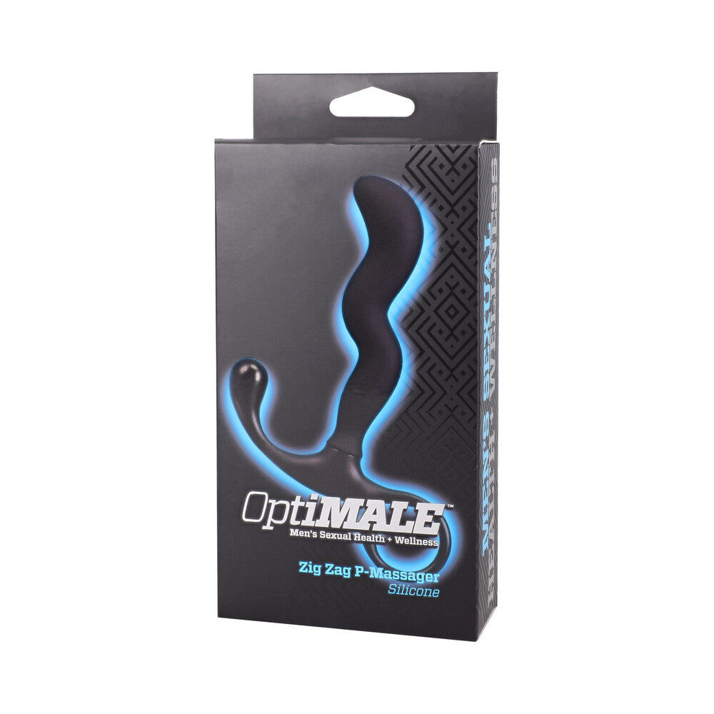 DOC JOHNSON - OPTIMALE ZIG ZAG SILICONE P-MASSAGER BLACK