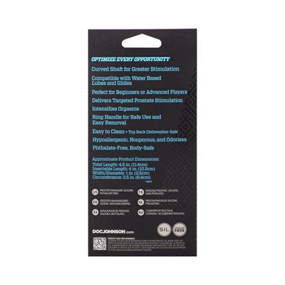 DOC JOHNSON - OPTIMALE ZIG ZAG SILICONE P-MASSAGER BLACK