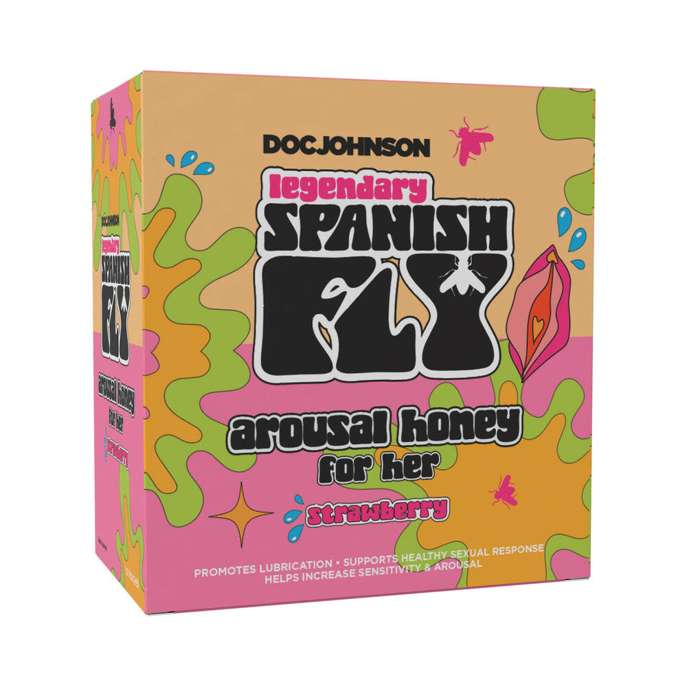 DOC JOHNSON - SPANISH FLY AROUSAL HONEY FOR HER 10G STRAWBERRY 12-PACK DISPLAY
