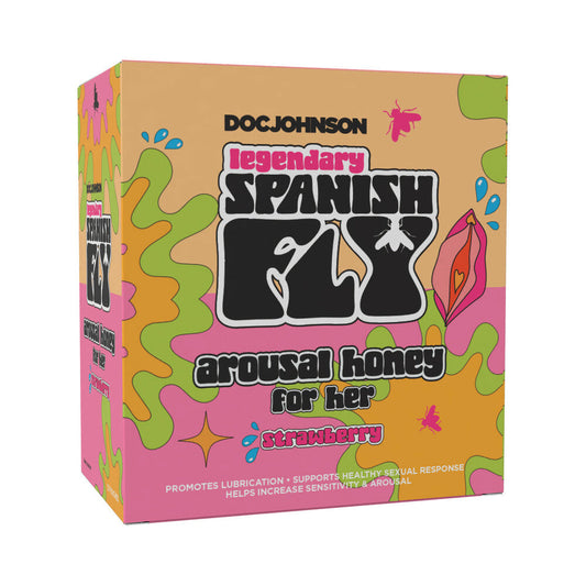 DOC JOHNSON - SPANISH FLY AROUSAL HONEY FOR HER 10G STRAWBERRY 12-PACK DISPLAY