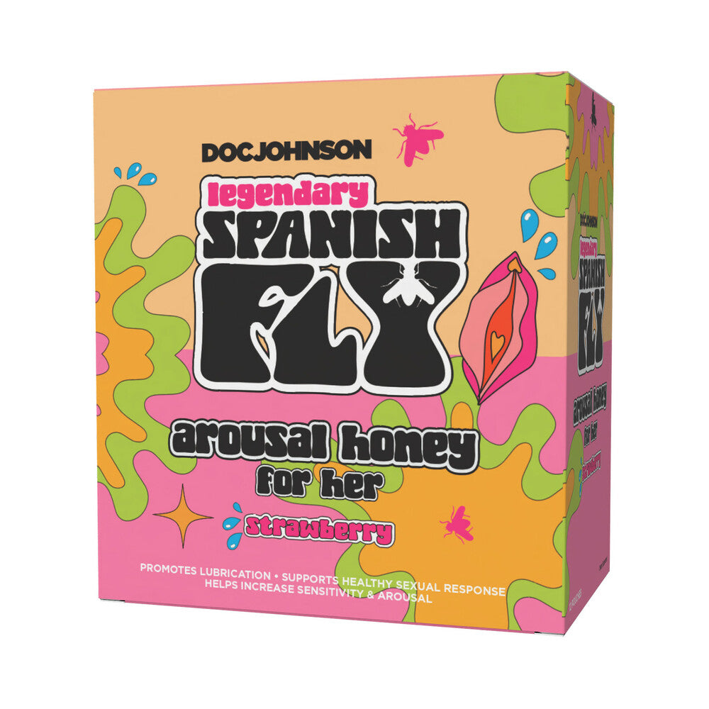DOC JOHNSON - SPANISH FLY AROUSAL HONEY FOR HER 10G STRAWBERRY 12-PACK DISPLAY