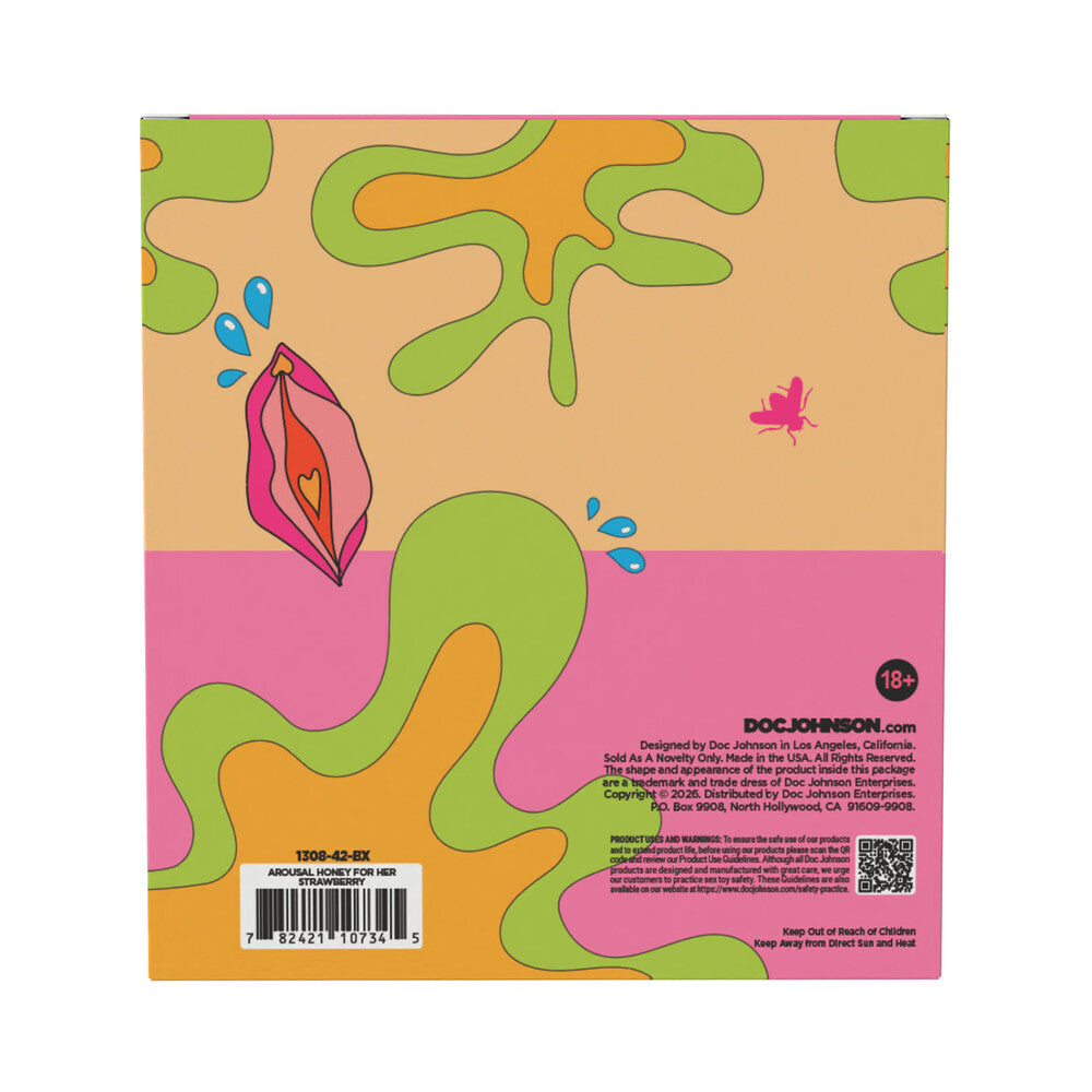 DOC JOHNSON - SPANISH FLY AROUSAL HONEY FOR HER 10G STRAWBERRY 12-PACK DISPLAY