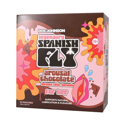 DOC JOHNSON - SPANISH FLY AROUSAL CHOCOLATE FOR HER 15G 12-PACK DISPLAY