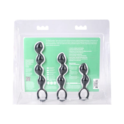 DOC JOHNSON - MOOD NAUGHTY CONTOUR BEADS TRAINER SET BLACK