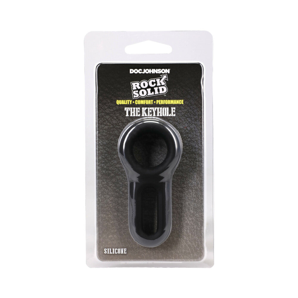 ROCK SOLID - THE KEYHOLE SILICONE C-RING BLACK