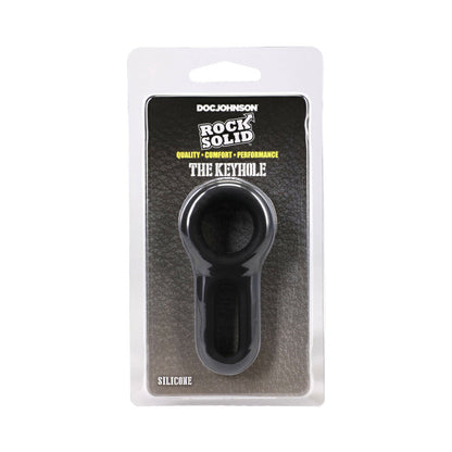 ROCK SOLID - THE KEYHOLE SILICONE C-RING BLACK
