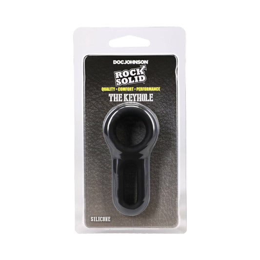 ROCK SOLID - THE KEYHOLE SILICONE C-RING BLACK