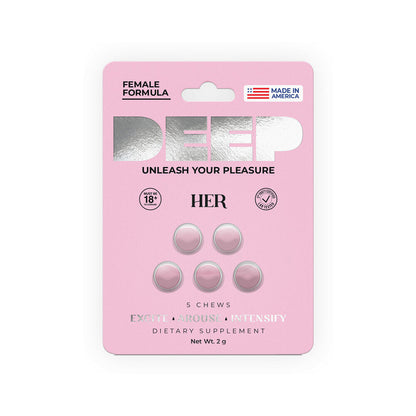 DOC JOHNSON - DEEP HER CHEWS 5/CARD 6-PACK DISPLAY