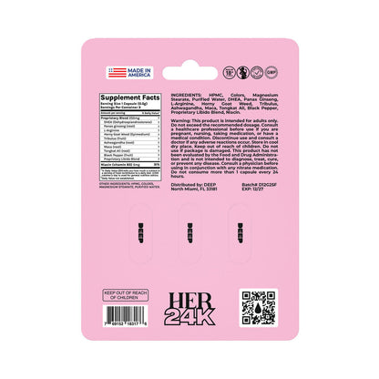 DOC JOHNSON - DEEP HER 24K CAPSULES 3/CARD 8-PACK DISPLAY