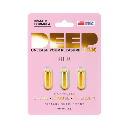 DOC JOHNSON - DEEP HER 24K CAPSULES 3/CARD 1.5G