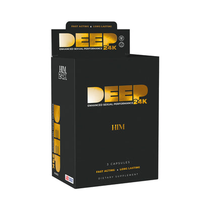 DOC JOHNSON - DEEP HIM 24K CAPSULES 3/CARD 8-PACK DISPLAY