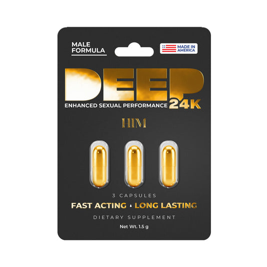 DOC JOHNSON - DEEP HIM 24K CAPSULES 3/CARD 1.5G